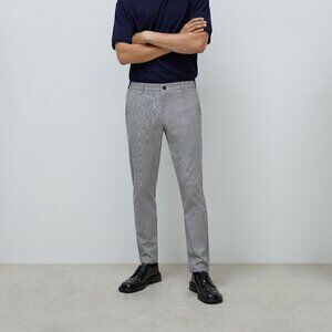 ZARA | Plaid Trousers Stretch Waist Dress Pants | Sz. XL